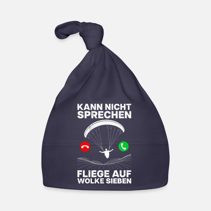 Paragliding Flight CAN'T SPEAK FLY Funny Organic Baby Cap