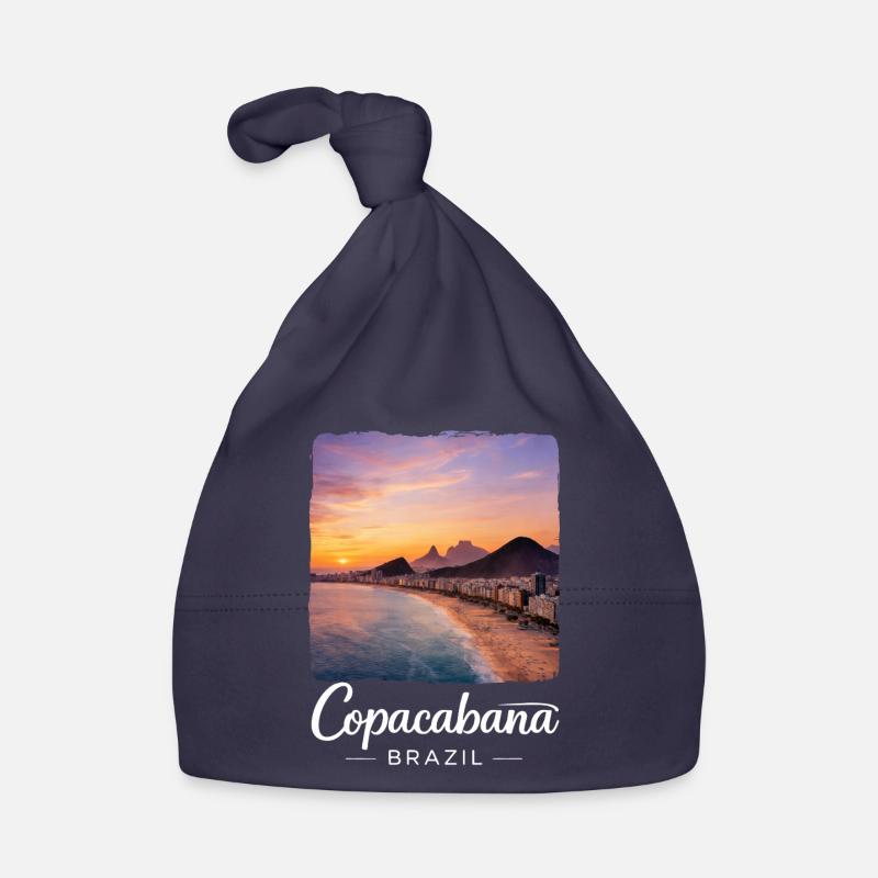 Copacabana Brazil Sunset Beach Magic Organic Baby Cap