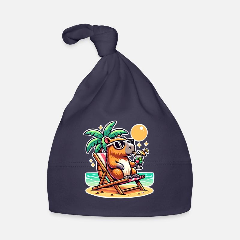 Vacances de Capybara Bonnet bio Bébé