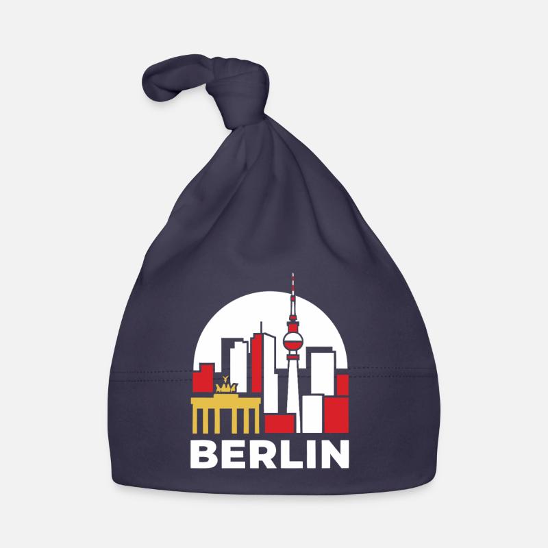 Berlin Skyline Fernsehturm Baby Bio-Mütze