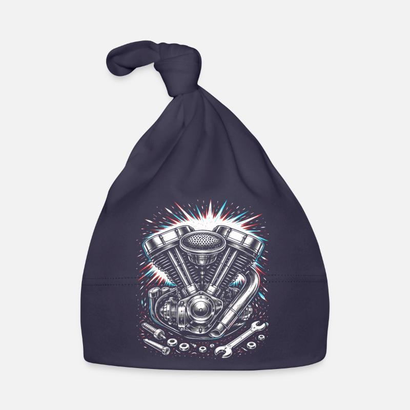 Motorcycle Engine Screwdriver Tuning Design Organic Baby Cap