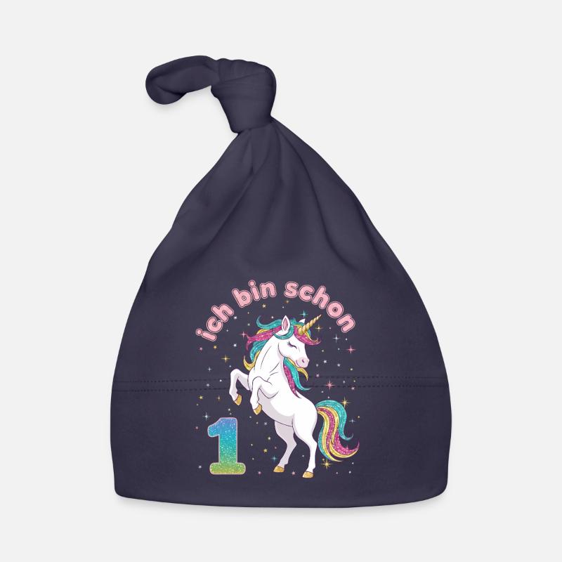 1. Geburtstag Einhorn Mädchen Ich bin schon 1 Baby Bio-Mütze