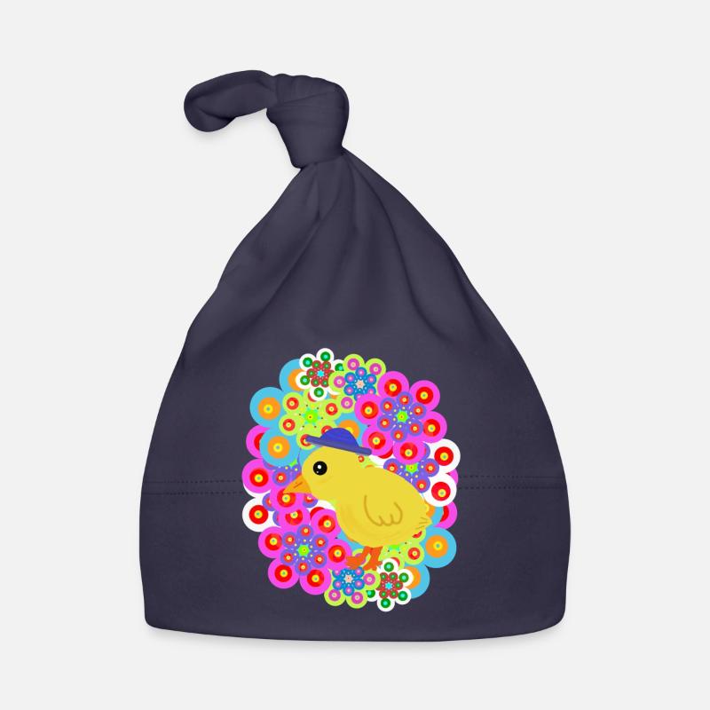 Spring Retro Chick Chicken Kids Easter Organic Baby Cap