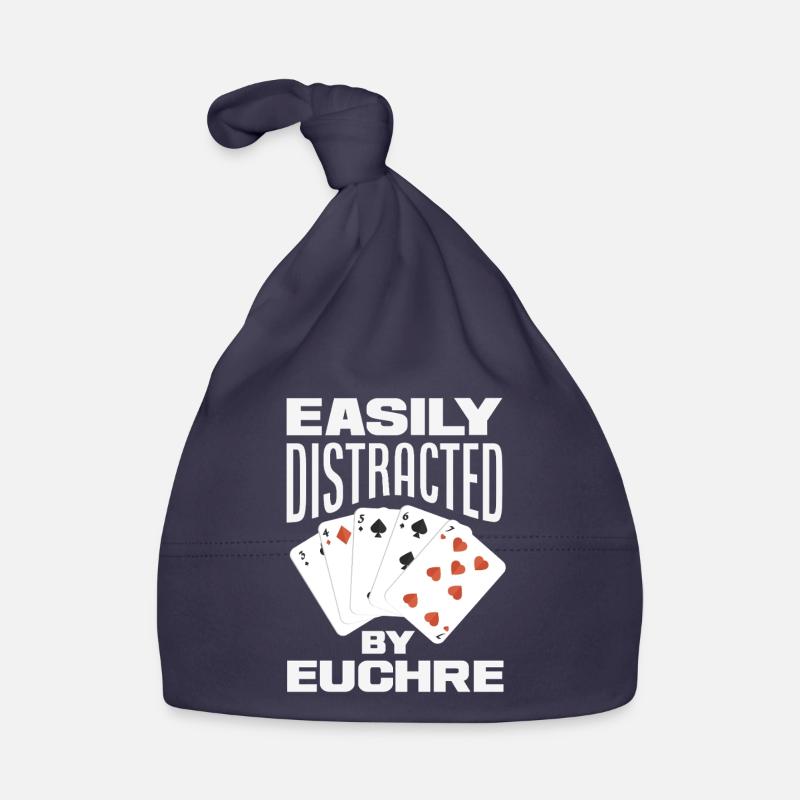 Easily distracted by Euchre Organic Baby Cap