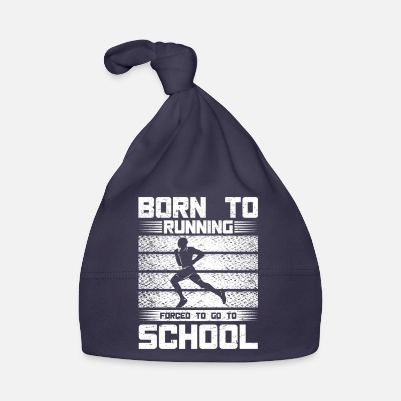 Marathon Runner Born To Running Gift Baby Bio-Mütze