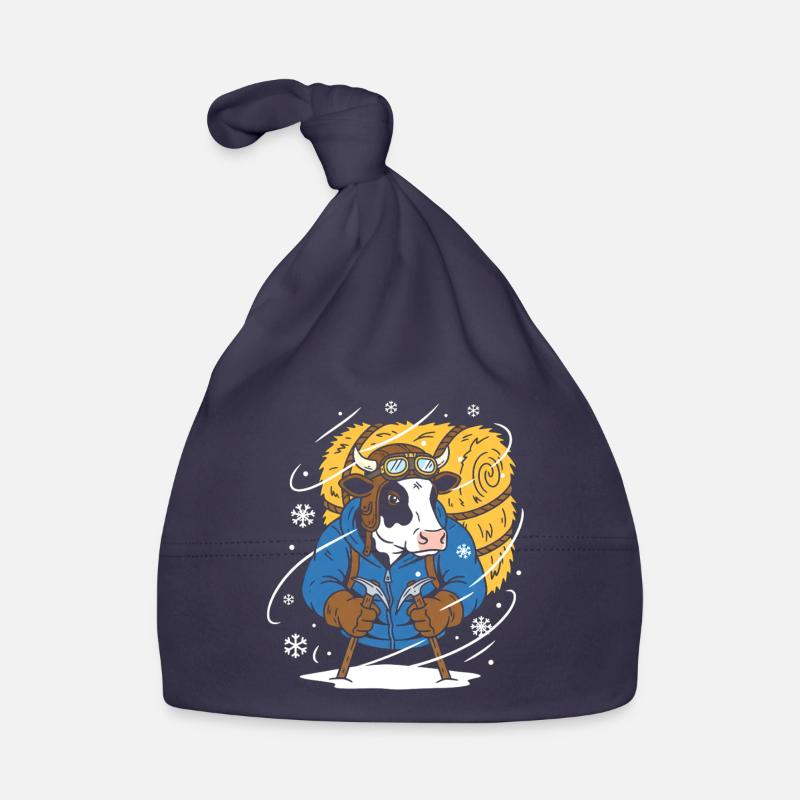 Vache bûcheron d’hiver Bonnet bio Bébé