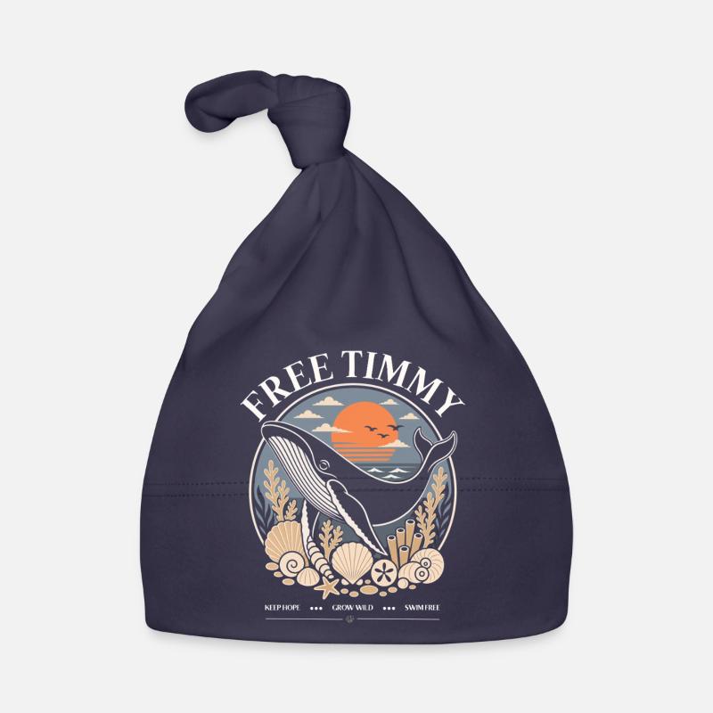 Buckelwal Timmy Hope Statement Merch Baby Bio-Mütze