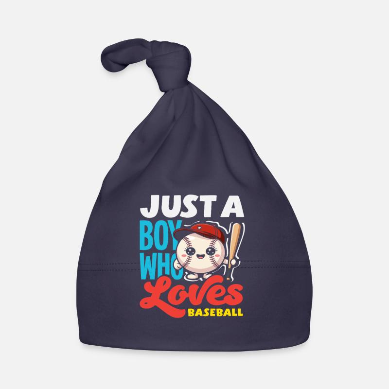 Nur ein Junge der Baseball liebt Kind Baby Bio-Mütze