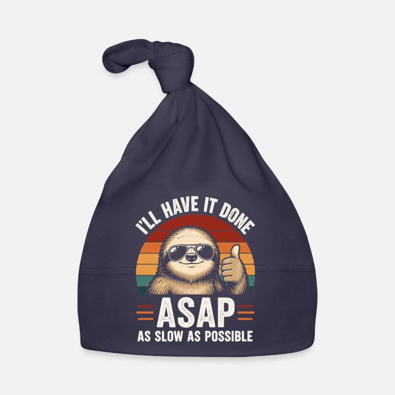 Aussi lent que possible Sloth Retro Bonnet bio Bébé
