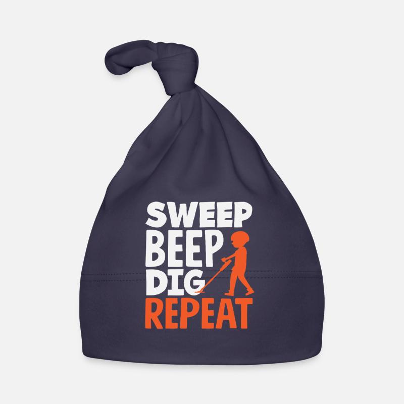 Sweep Beep Dig Repeat Detectorist Hobby Organic Baby Cap