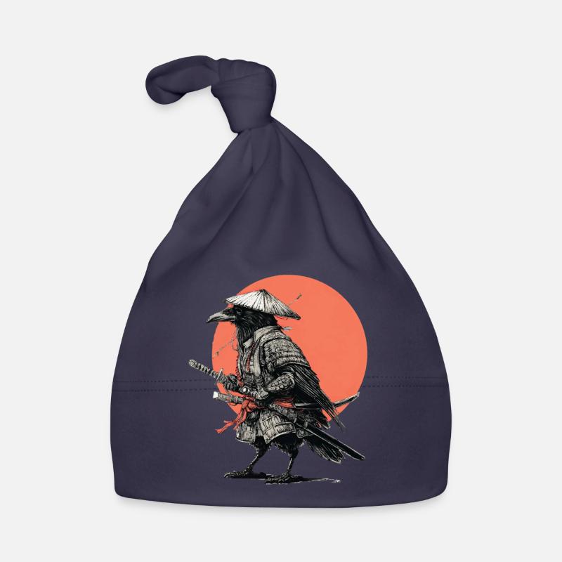 Raven Samurai Armour Organic Baby Cap