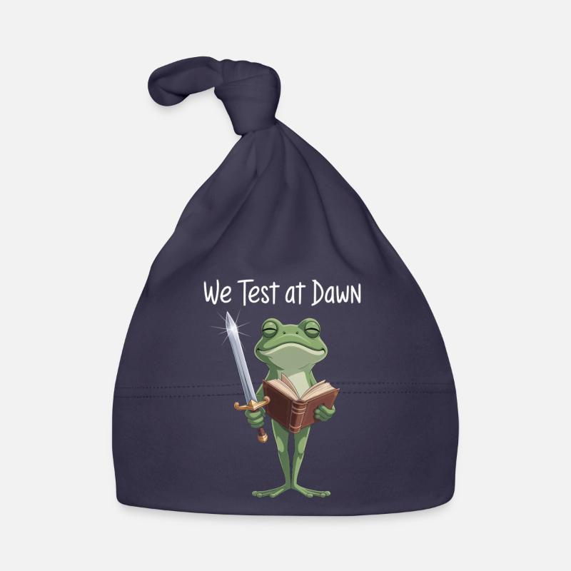 Froschritter liest bei Tagesanbruch Baby Bio-Mütze