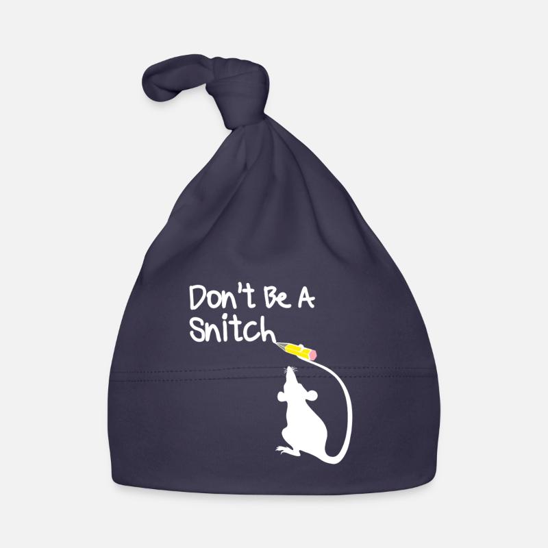 Dont Be A Snitch Mouse Organic Baby Cap
