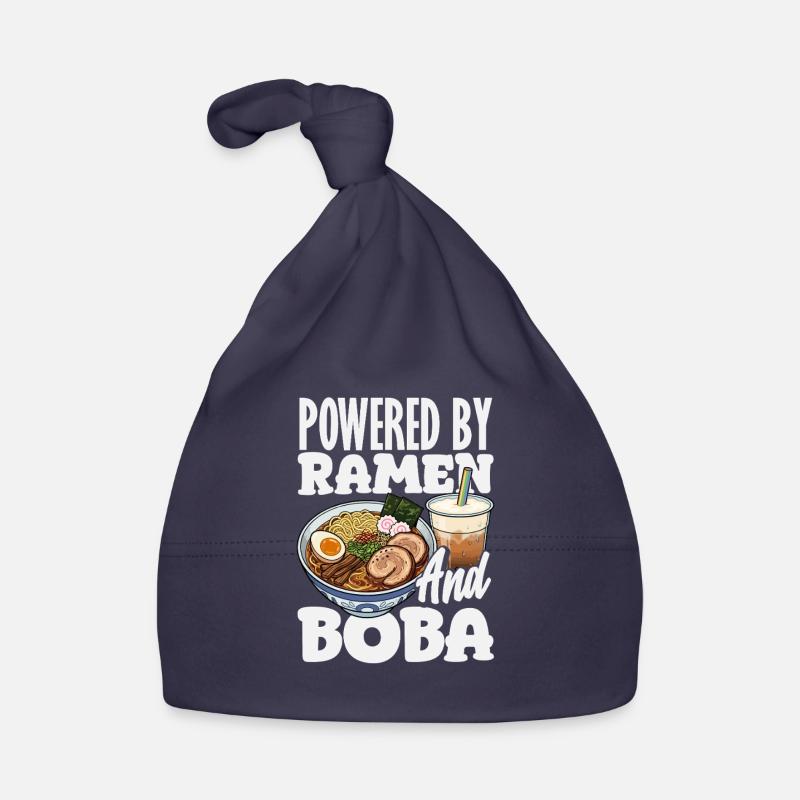 Powered By Ramen Und Boba Bubble Tea Baby Bio-Mütze