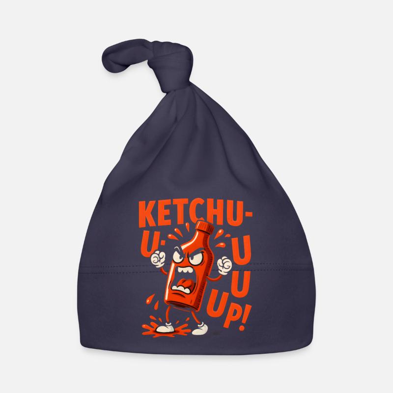 Angry Ketchup Bottle Organic Baby Cap
