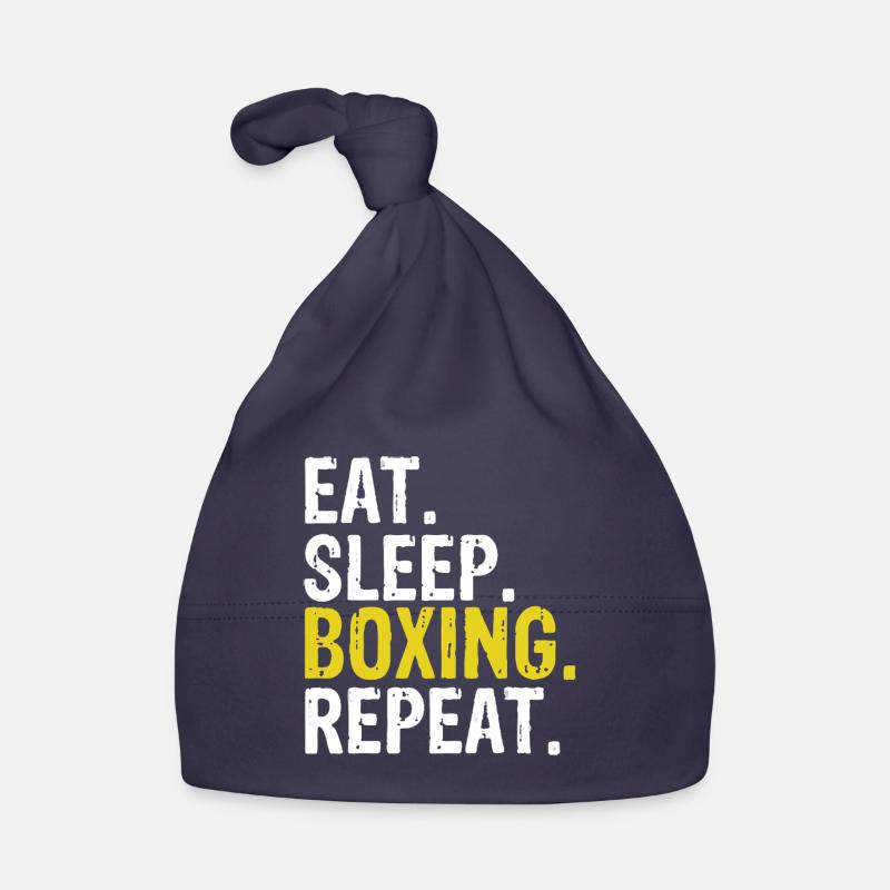 Eat Sleep Boxing Repeat Graphic Tee Organic Baby Cap