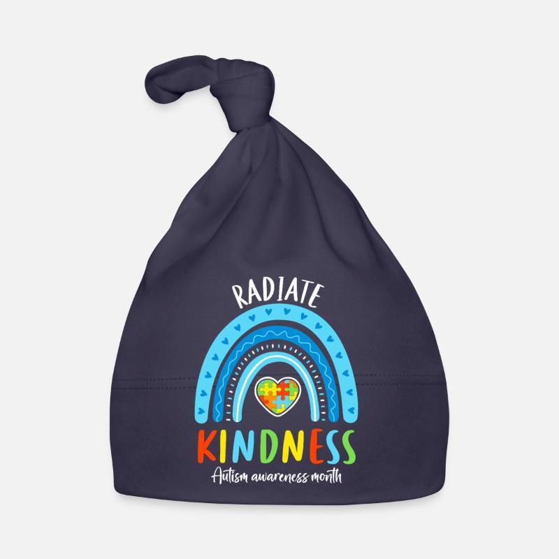 Radiate Kindness: Autism Rainbow Organic Baby Cap