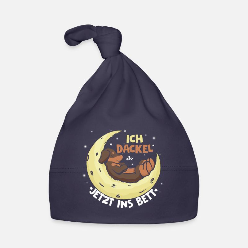 Dackel Geschenkidee Dackshund - Ich dackel jetzt i Baby Bio-Mütze