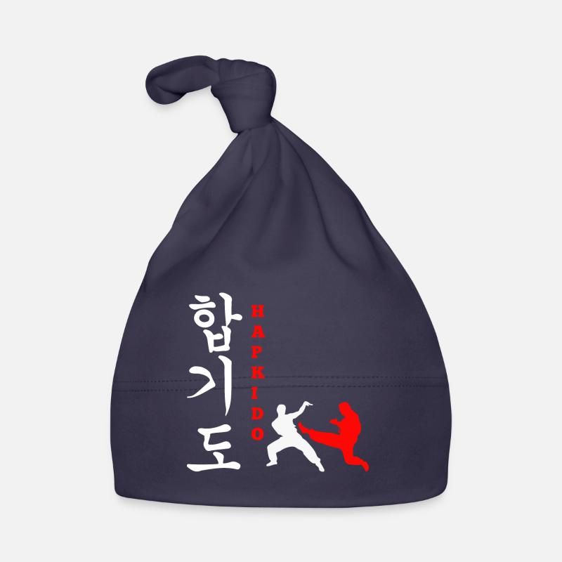 Cadeau d’arts martiaux Hapkido - Bonnet bio Bébé - marine