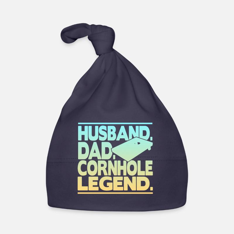 Husband Dad Cornhole Legend Organic Baby Cap