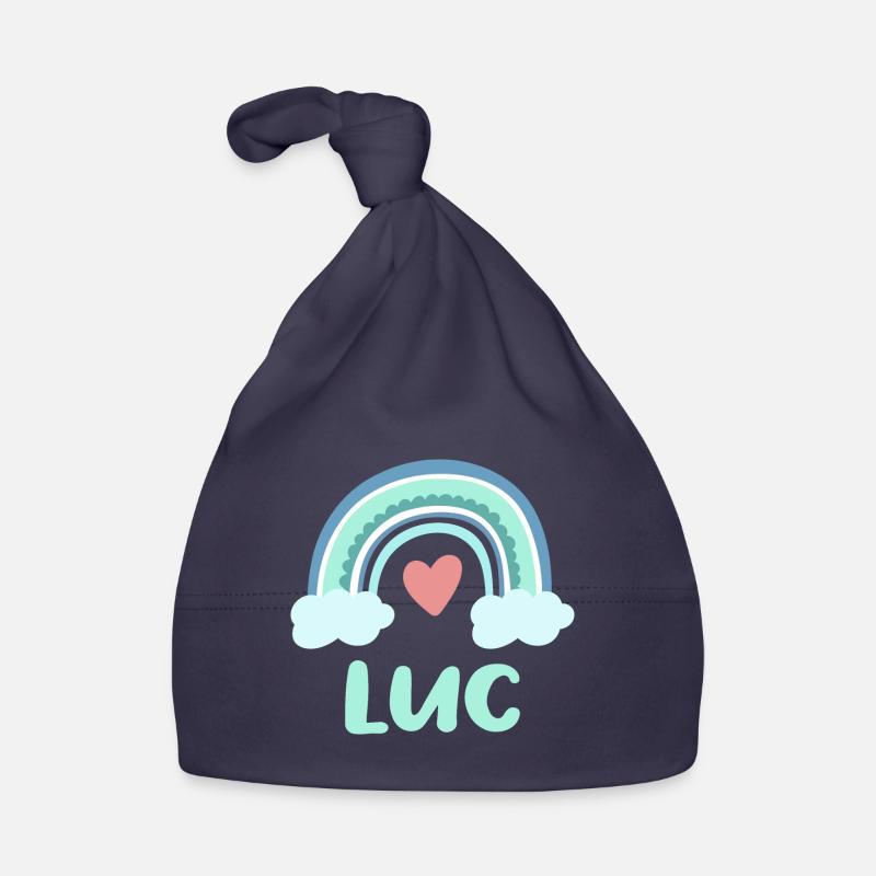 Luc Name Regenbogen Baby Baby Bio-Mütze
