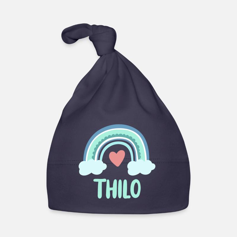 Thilo Name Regenbogen Baby Baby Bio-Mütze