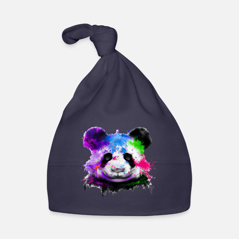 Colorful Panda Organic Baby Cap