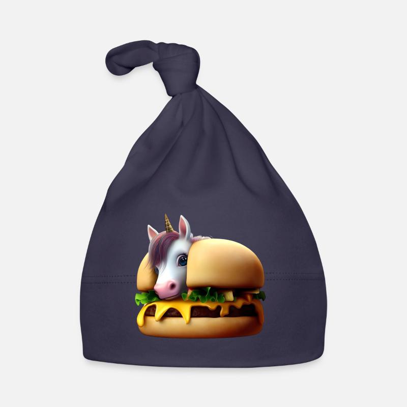 Einhorn Cheeseburger Baby Bio-Mütze