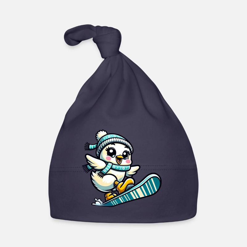 Chicken Chick Snowboard Winter Organic Baby Cap
