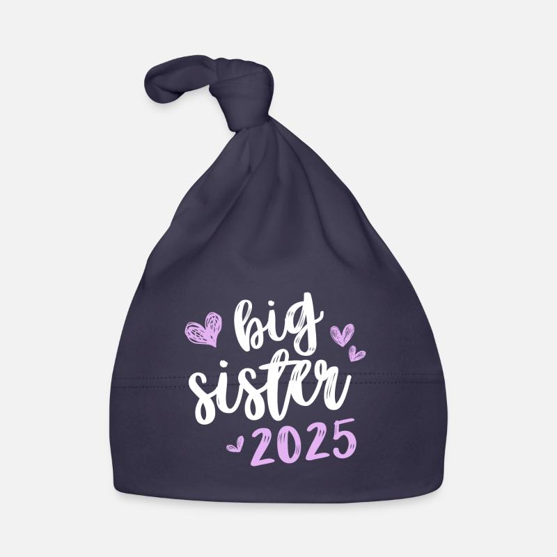 Ich werde große Schwester 2025 Hezen Mädchen Baby Bio-Mütze