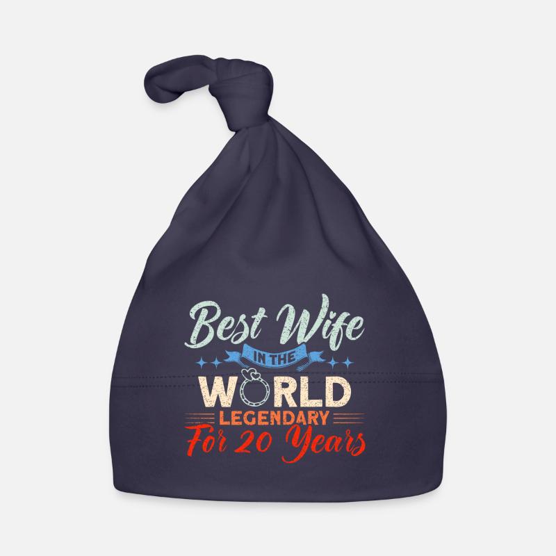 20e anniversaire de mariage Couple Design 20 ans de mariage Bonnet bio Bébé