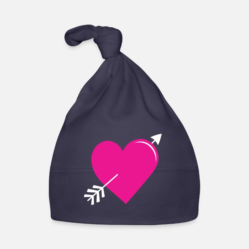 Flèche Coeur Rose Bonnet bio Bébé