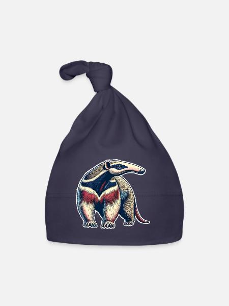 Anteater - Organic Baby Cap - navy - Front