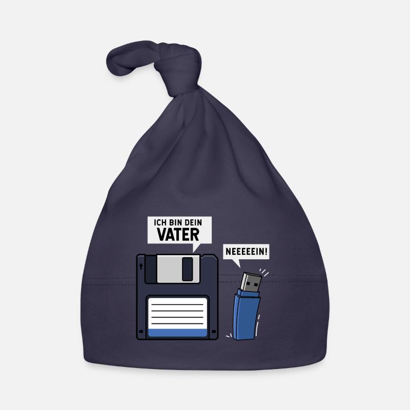 Ich Bin Dein Vater Diskette USB Stick - Baby Bio-Mütze - Navy