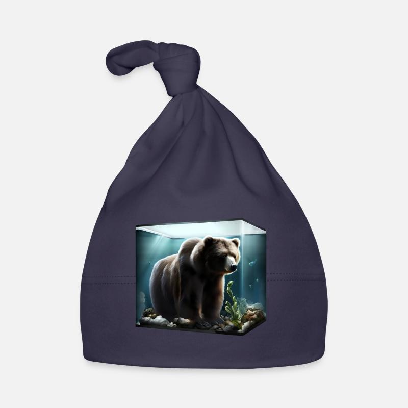 Ours dans l’aquarium Bonnet bio Bébé