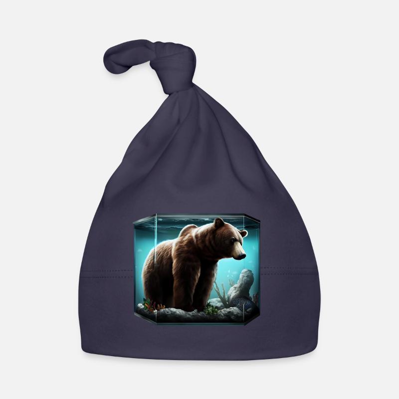 Ours dans l’aquarium Bonnet bio Bébé