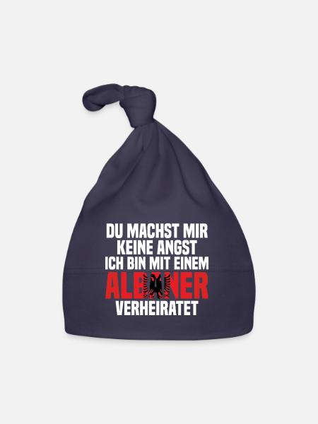 Du machst mir Keine Angst ich bin mit einem Albane - Baby Bio-Mütze - Navy - Vorne