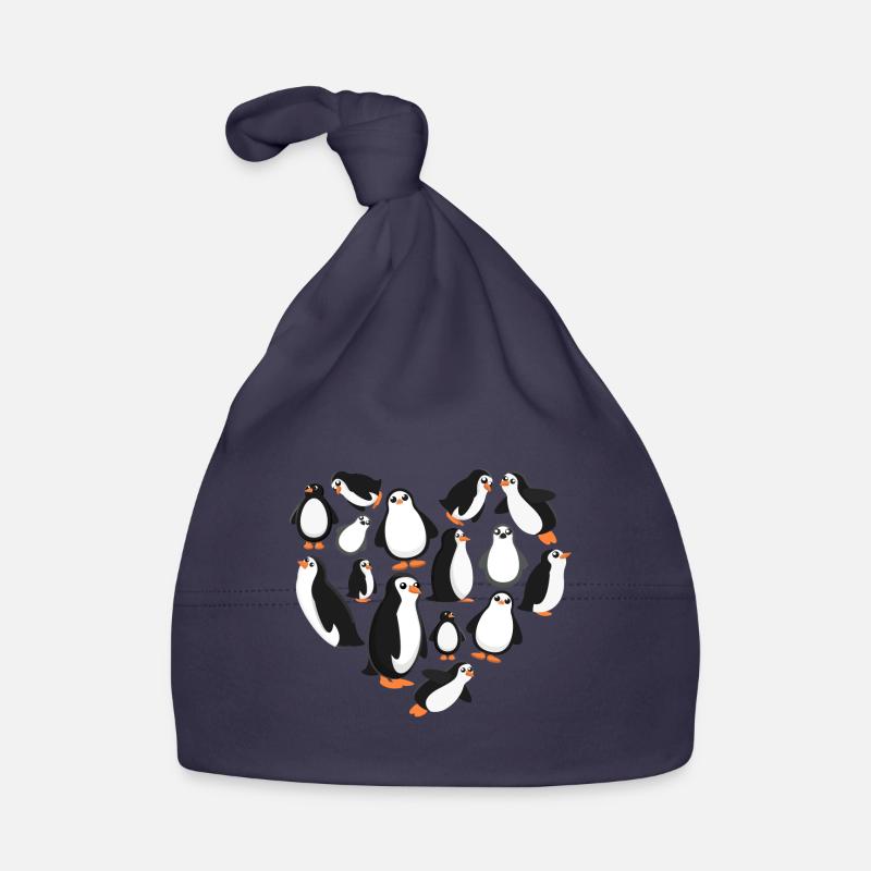 Herz Pinguin Baby Bio-Mütze