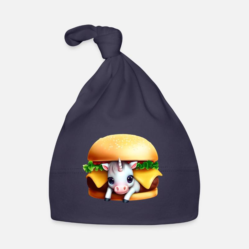 Licorne Cheeseburger Bonnet bio Bébé
