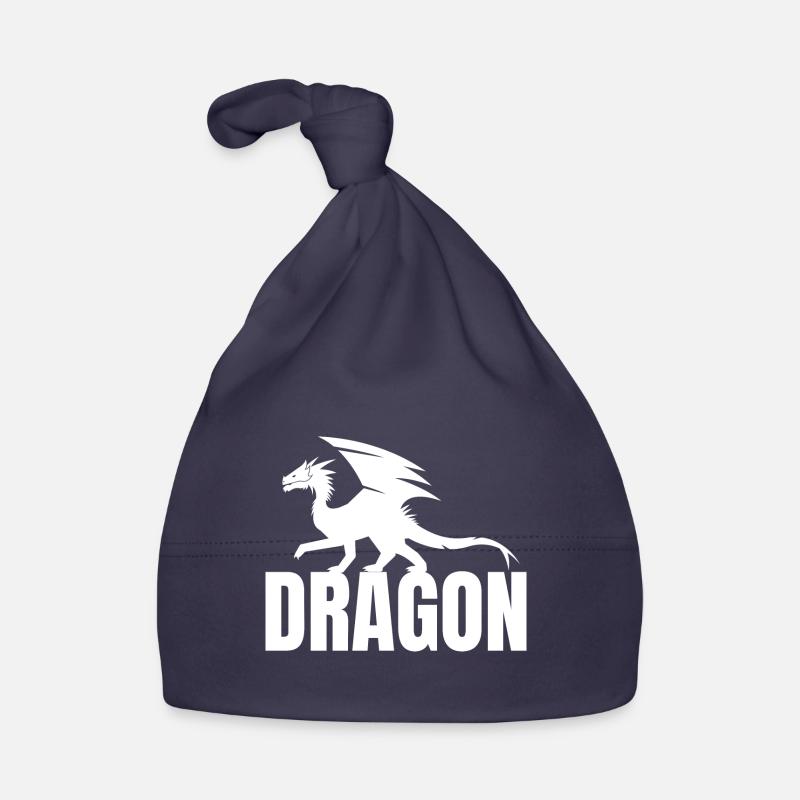 Dragon Typography Organic Baby Cap