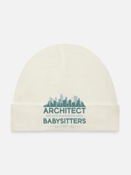 Archetect, weil Ingenieure Babysitter brauchen. - Baby Bio-Mütze - Navy - Vorne