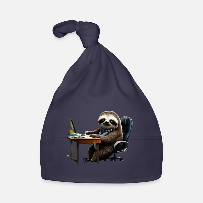 Office Sloth Organic Baby Cap