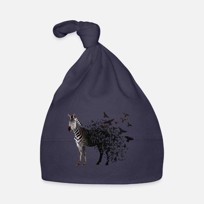 Zebra - Baby Bio-Mütze - Navy