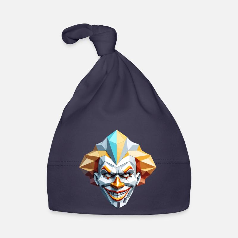 Masque de Clown - Design Low Poly Bonnet bio Bébé
