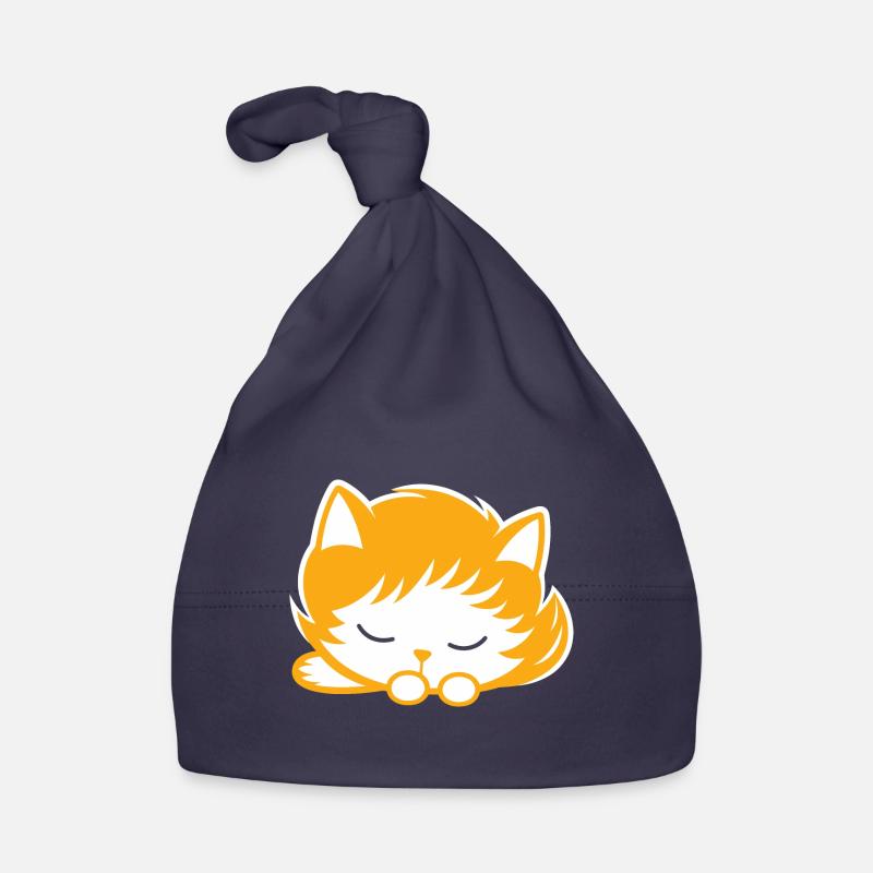 Baby Sleeping Cat Organic Baby Cap