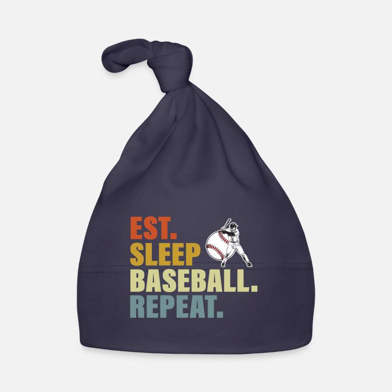Manger Dormir Baseball Répéter Drôle De Baseball Amateur Bonnet bio Bébé