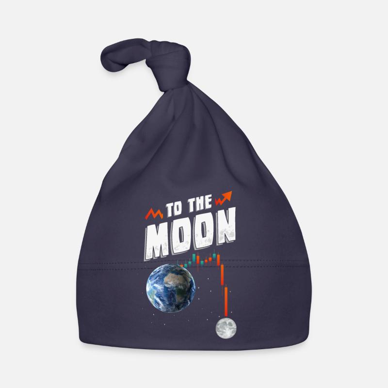 Vers la Lune, Crypto Crash, Traders boursiers Bonnet bio Bébé