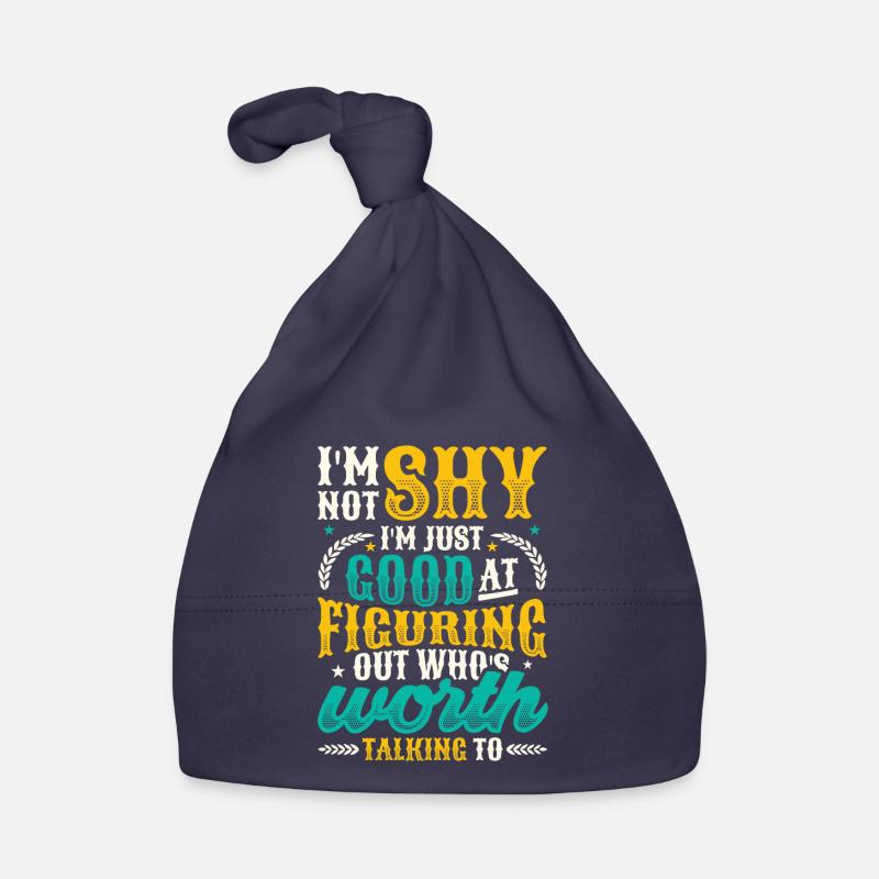 Pas timide, je veux juste découvrir quelque chose. Bonnet bio Bébé