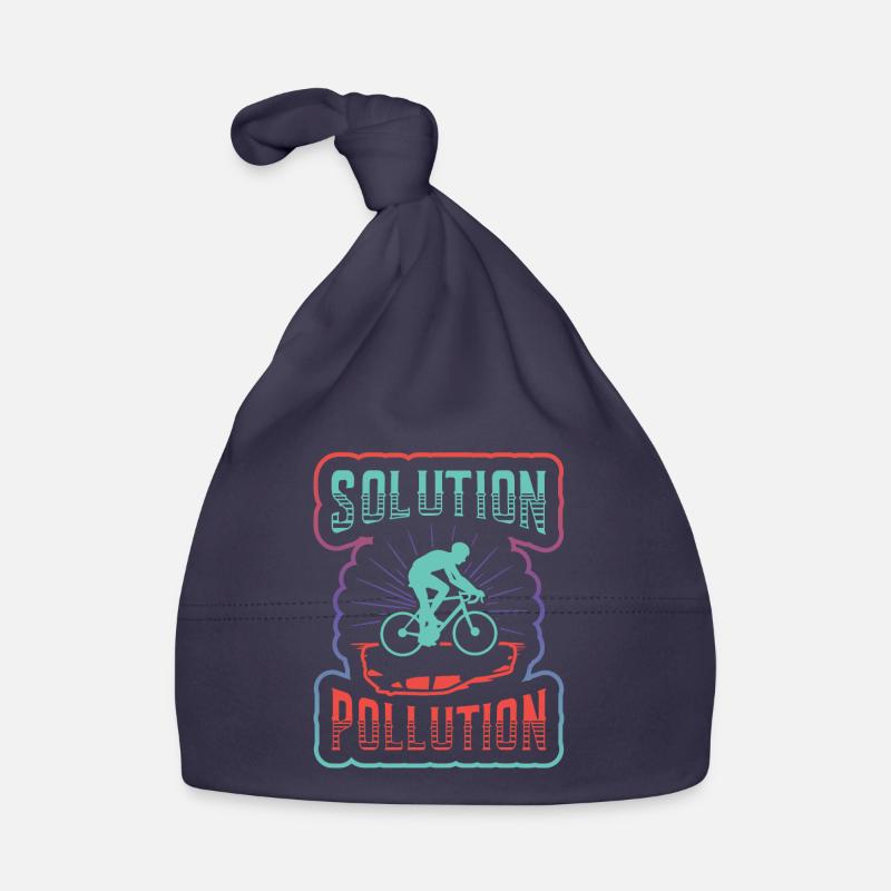 Polution Solution Umweltschutz Radfahren. Baby Bio-Mütze