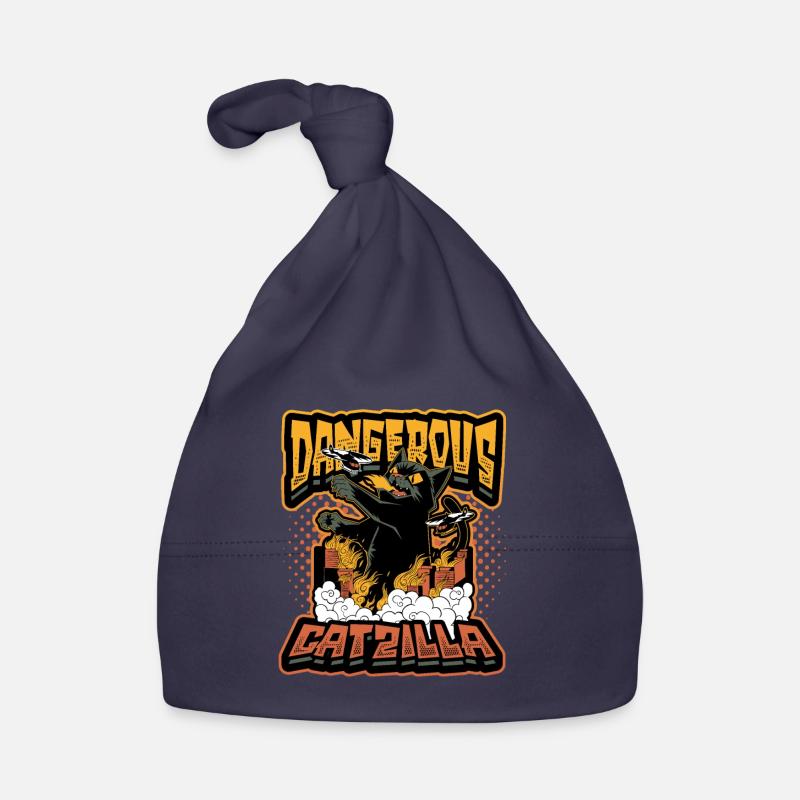 Dangerous Catzilla Organic Baby Cap